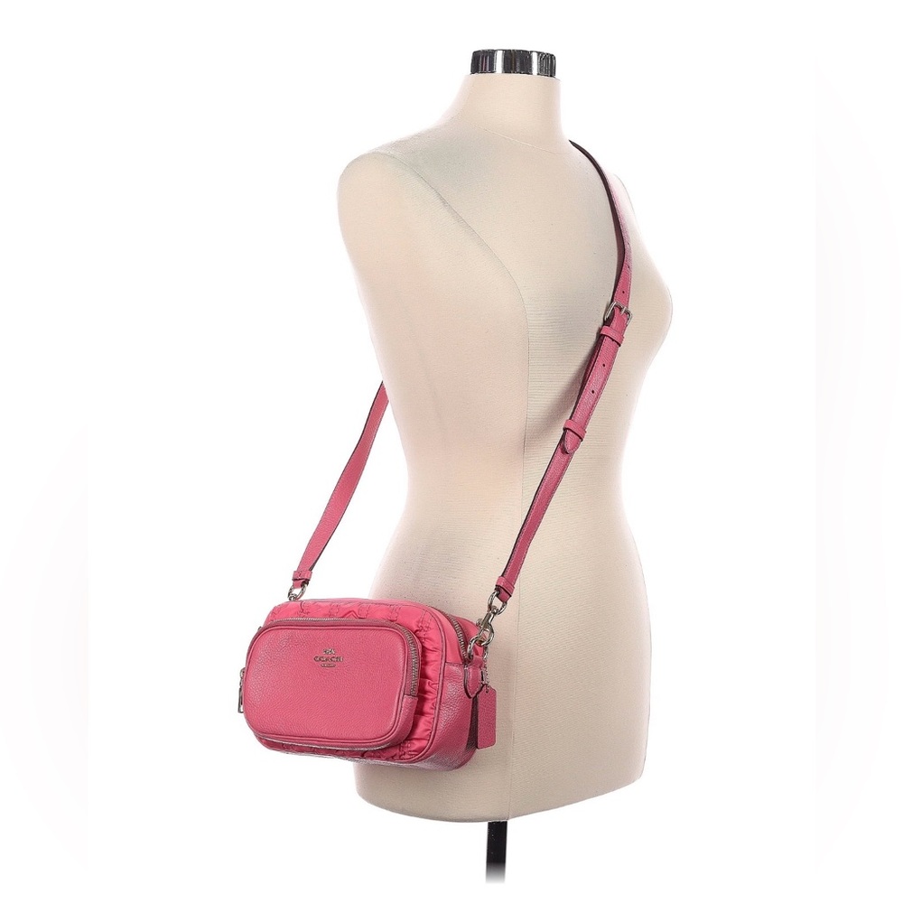 Coach Court Crossbody Leather Bag with ruching - Picture 3 of 6